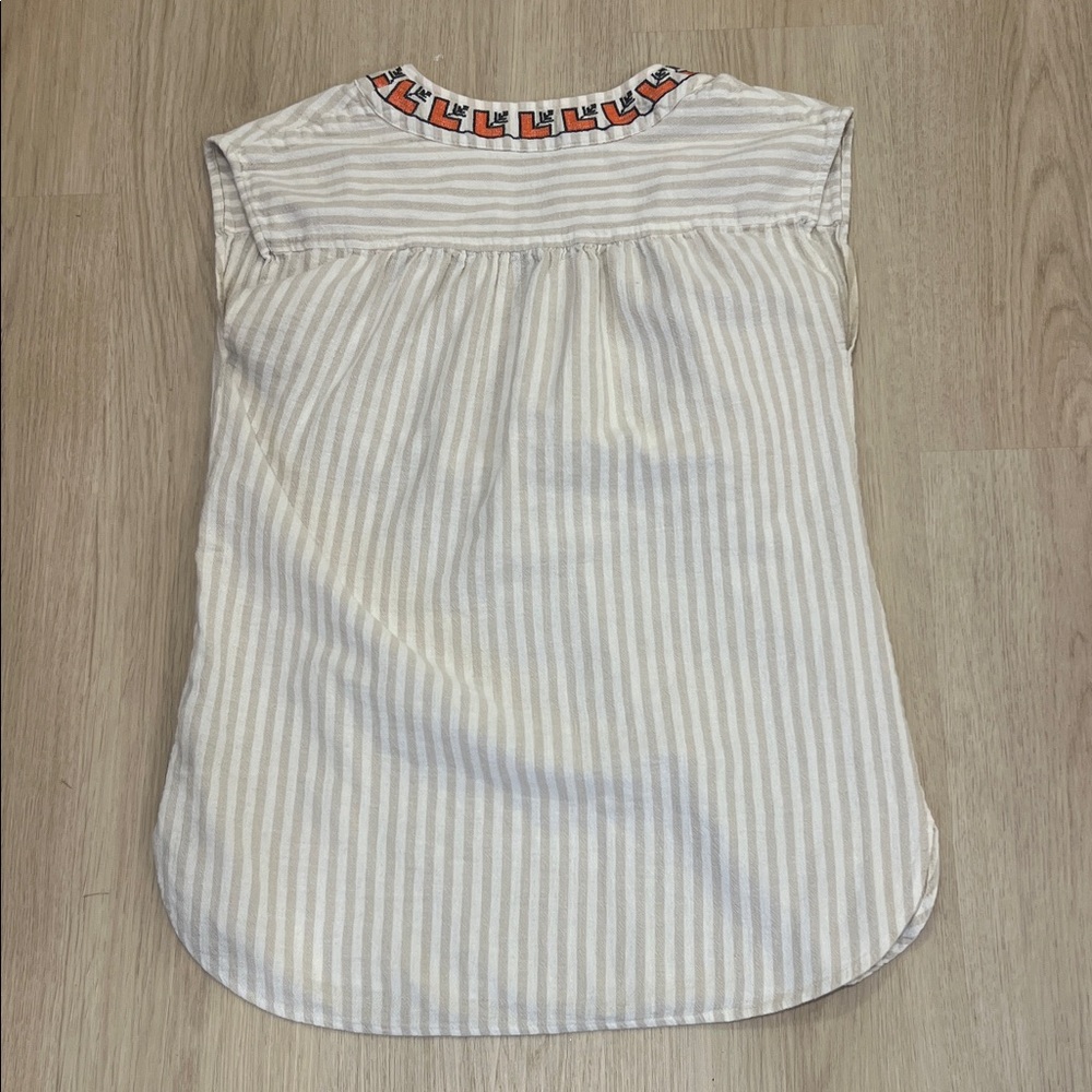 Madewell XS Embroidered Striped Women's Top - Picture 6 of 6